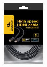 Gembird 3m HDMI M/M HDMI-kabel HDMI Type A (Standard) Sort