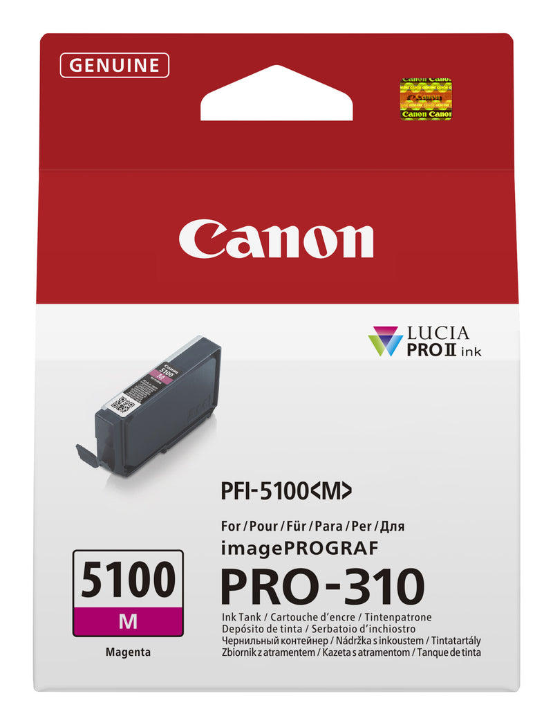 Canon PFI-5100 M blækpatron 1 stk Original Magenta