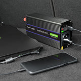 Qoltec Monolith strømadapter og vekselret Auto/indendørs 600 W Sort