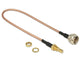 DeLOCK 13025 koaxial kabel RG-316 0,25 m SMB F Brun
