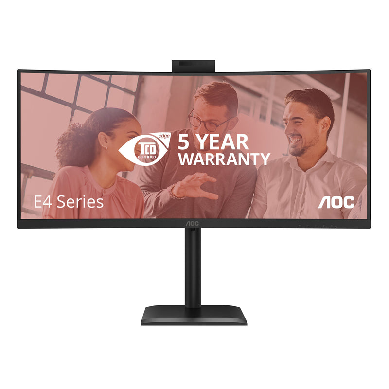 AOC E4 CU34E4CW computerskærm 86,4 cm (34") 3440 x 1440 pixel UltraWide Quad HD LED Sort