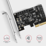 Axagon PCES-SA4X4 interface-kort/adapter Intern SATA