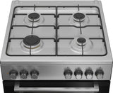 Beko FBE62130GXDN komfur og ovn Fritstående komfur Elektrisk Gaskomfur Sort