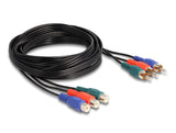 DeLOCK 85370 komponent (YPbPr ) videokabel 3 m RCA Sort
