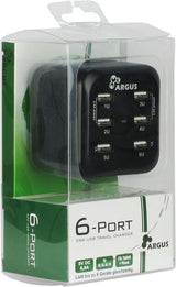 Inter-Tech Argus LS-6US USB Universel Sort Vekselstrøm Indendørs