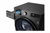 LG F6WV710P2S vaskemaskine Front-læsning 10,5 kg 1600 rpm Sort, Rustfrit stål