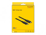 DeLOCK 86980 USB-kabel USB4 Gen 2x2 2 m USB C 20 Gbit/sek. 100 W Sort