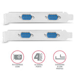 Axagon PCEA-PSN PCIe-Adapter mit 4x Seriell-Ports - ASIX AX99100 Chipsatz interface-kort/adapter Intern RS-232