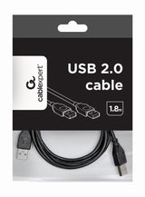 Gembird CCP-USB2-AMAM-6 USB-kabel USB 2.0 1,8 m USB A 0,48 Gbit/sek. Sort