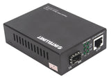 Intellinet 508216 netværksomformer til medie 1000 Mbit/s Sort