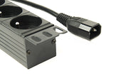 Gembird EG-PDU-014-FC14 strømforsyningsenhed (PDU) 8 AC stikkontakt(er) 1U Sort