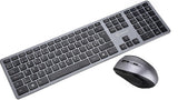 Voxicon 285WL tastatur Mus inkluderet Universel RF trådløst QWERTY Nordisk Sort, Sølv