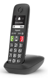 Gigaset E290A Analog/DECT-telefon Nummervisning Sort