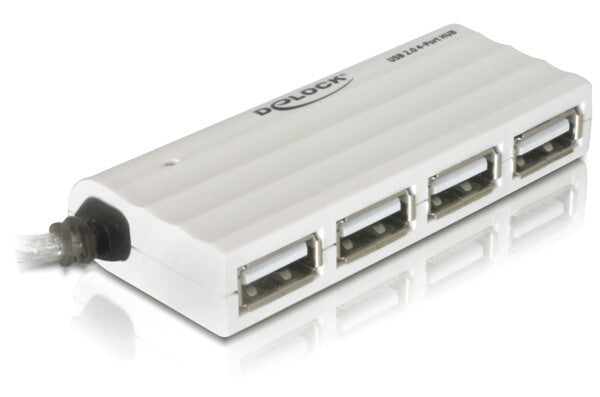 DeLOCK USB 2.0 external 4-port HUB 480 Mbit/s Hvid