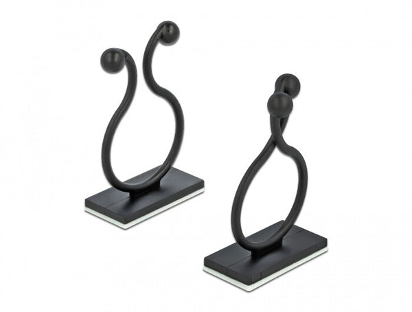 DeLOCK 60176 kabelorganisator Gulv Kabelkrog Sort 10 stk