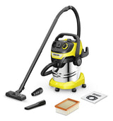 Kärcher WD 5 P S V-25/5/22 Sort, Rustfrit stål, Gul 25 L 1100 W