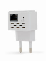 Gembird WNP-RP300-03 bridge og repeater Netværksgentager 300 Mbit/s Hvid