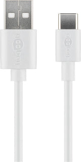Goobay 45563 USB-kabel USB 2.0 1 m USB A USB C 0,48 Gbit/sek. Hvid