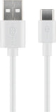 Goobay 45563 USB-kabel USB 2.0 1 m USB A USB C 0,48 Gbit/sek. Hvid