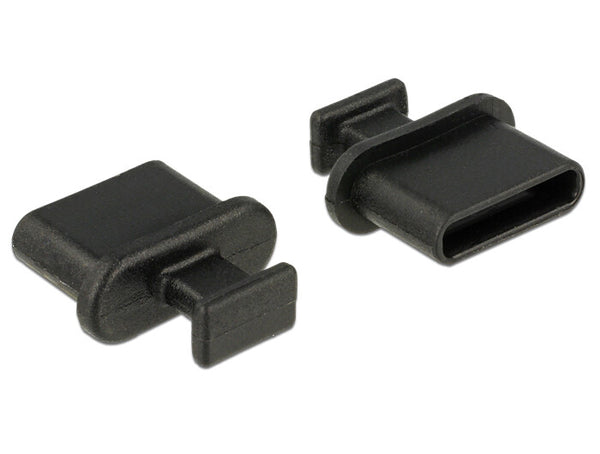 DeLOCK 64013 dækning af sokkel USB Type-C Sort 10 stk