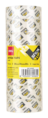 Deli D260504 tape 27 m Transparent 8 stk