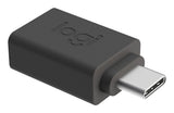 Logitech 956-000005 kabel kønsskifter USB C USB A Grafit