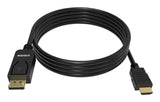 Vision TC 2MDPHDMI8K/BL videokabel adapter 2 m DisplayPort HDMI Sort