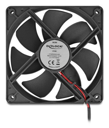 DeLOCK 67292 Computerkølesystem Computerkabinet Ventilator 12 cm Sort 1 stk