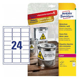 Avery L4773-8 print etiket Hvid Selvklæbende printeretiket