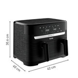 Tefal Easy Fry EY901N Dobbelt 8,3 L Enkeltstående 2700 W Varmluftsteger Sort