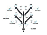 Multibrackets 7235 skærmbeslag og -stativer 81,3 cm (32") Skrivebord Sort
