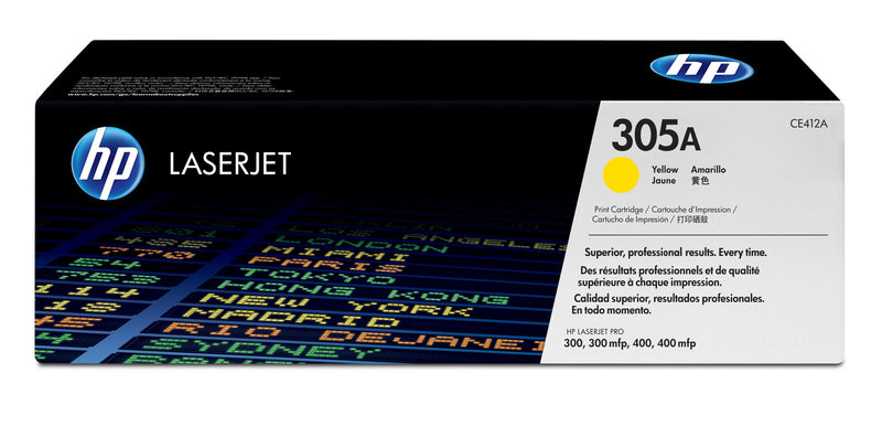 HP Original 305A LaserJet-tonerpatron, gul