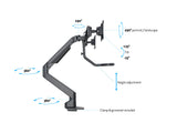 Multibrackets 6355 skærmbeslag og -stativer 71,1 cm (28") Skrivebord Sort