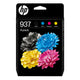 HP Original 937 CMYK-blækpatron, pakke med 4 stk.