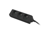 Lanberg PS0-03E-0150-BK stikdåse 1,5 m 3 AC stikkontakt(er) Indendørs Sort