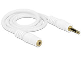 DeLOCK 3.5mm M-F, 0.5m lydkabel 0,5 m Hvid