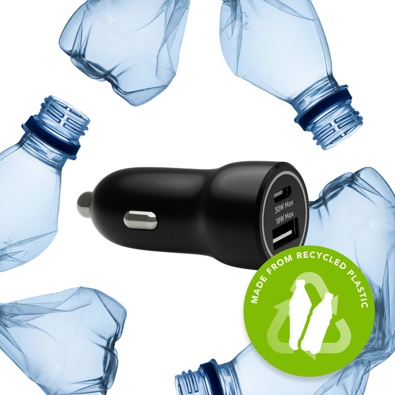 dbramante1928 re-charge - Biloplader - USB-C 30W+USB-A 18W-BLK