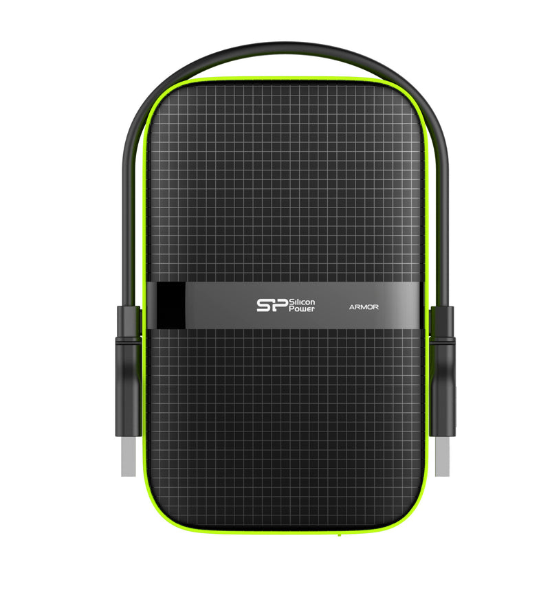 Silicon Power Armor A60 ekstern harddisk 4 TB 2.5" Micro-USB B 3.2 Gen 1 (3.1 Gen 1) Sort, Grøn