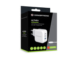 Conceptronic ALTHEA17W oplader til mobil enhed Universel Hvid Vekselstrøm Hurtig opladning Indendørs