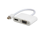 Prokord MDP12-HV videokabel adapter Mini DisplayPort HDMI + VGA (D-Sub) Hvid