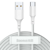 Baseus TZCATZJ-02 USB-kabel 1,5 m USB A USB C 0,48 Gbit/sek. Hvid