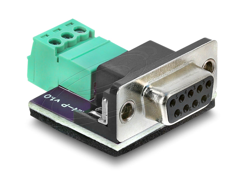 DeLOCK 91293 kabel kønsskifter D-Sub 9 3 pin terminal block Sort