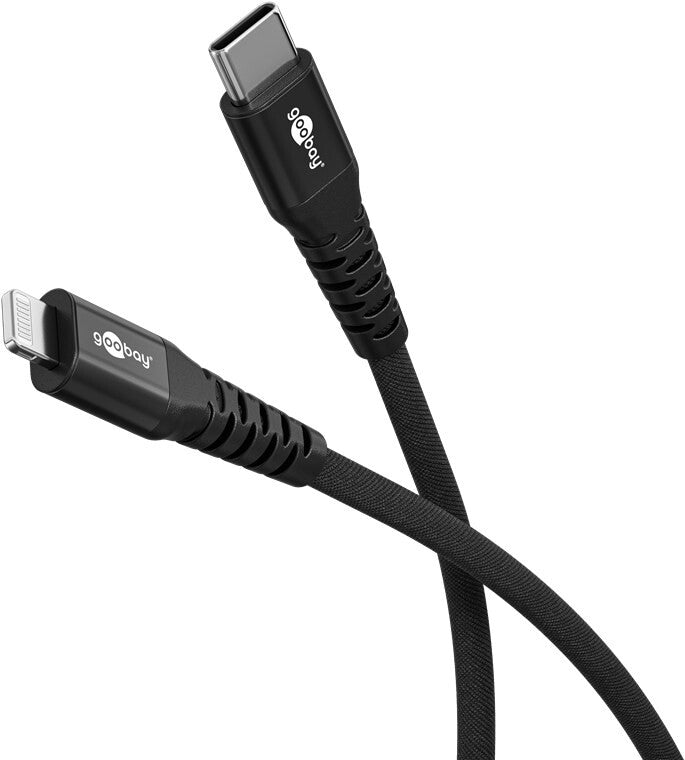 Goobay 74516 Lightning kabel 2 m Sort