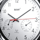 Mebus 19453 Væg- og bordur Digitalt ur Rund Sort, Hvid