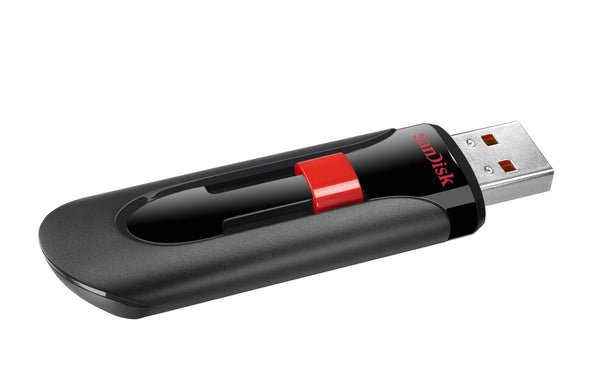SanDisk Cruzer Glide USB-nøgle 128 GB USB Type-A 2.0 Sort, Rød