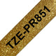 Brother TZE-PR851 etiketbånd Sort på guld