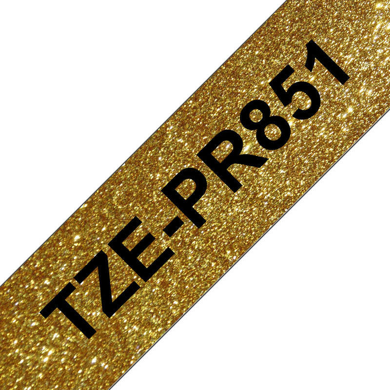 Brother TZE-PR851 etiketbånd Sort på guld