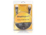 DeLOCK 82770 DisplayPort kabel 1 m Sort, Brun