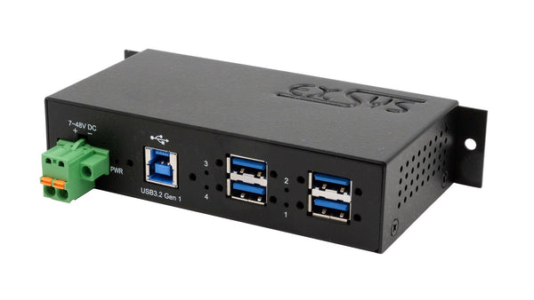 EXSYS EX-1185HMVS-2 interface hub USB 3.2 Gen 1 (3.1 Gen 1) Type-B 5000 Mbit/s Sort
