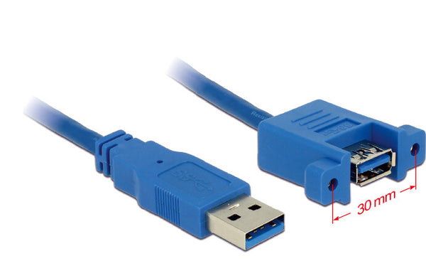 DeLOCK USB 3.0 A, 1m USB-kabel USB 3.2 Gen 1 (3.1 Gen 1) USB A 5 Gbit/sek. Blå